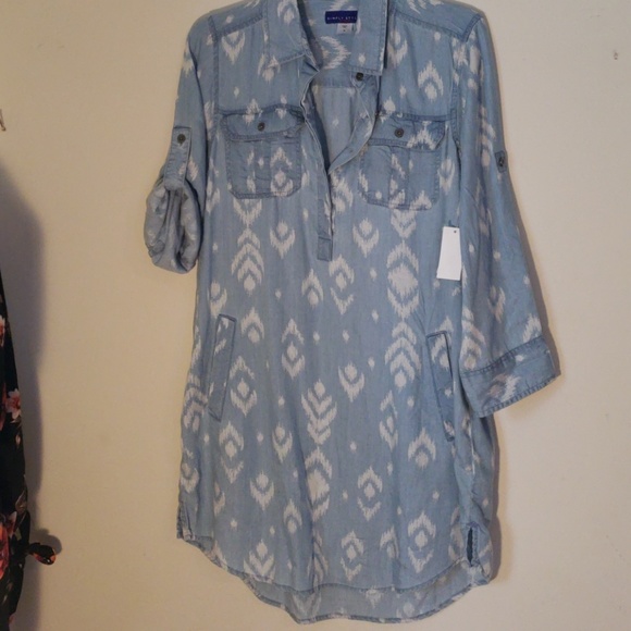 🤩🤩🤩🤩NWT jean  shirt dress - Picture 1 of 8